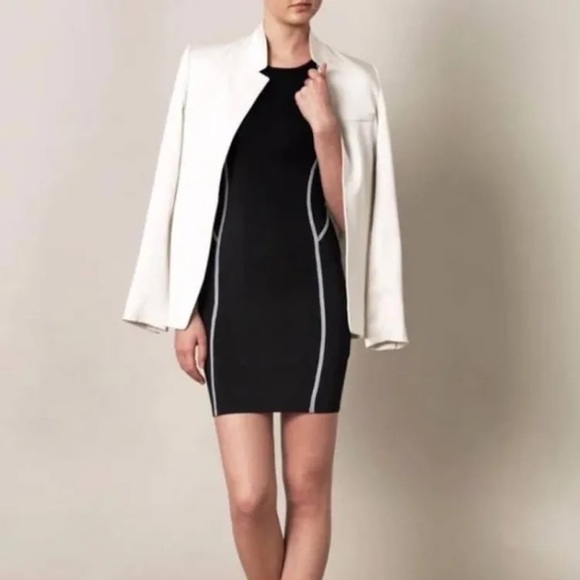 Alc Evans Black Bandage Bodycon Dress Rayon Knit ✨ - Picture 6 of 7